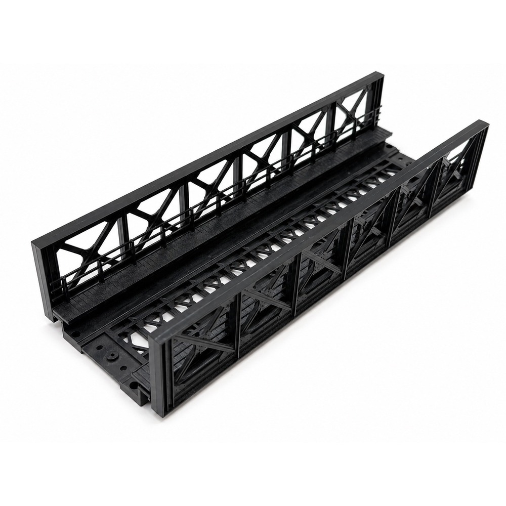 HO 1:87 Scale MTH #80-1041 9" Model Train Girder Bridge Black